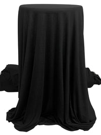 Black 100% Cotton Tissue Jersey Knit 56W