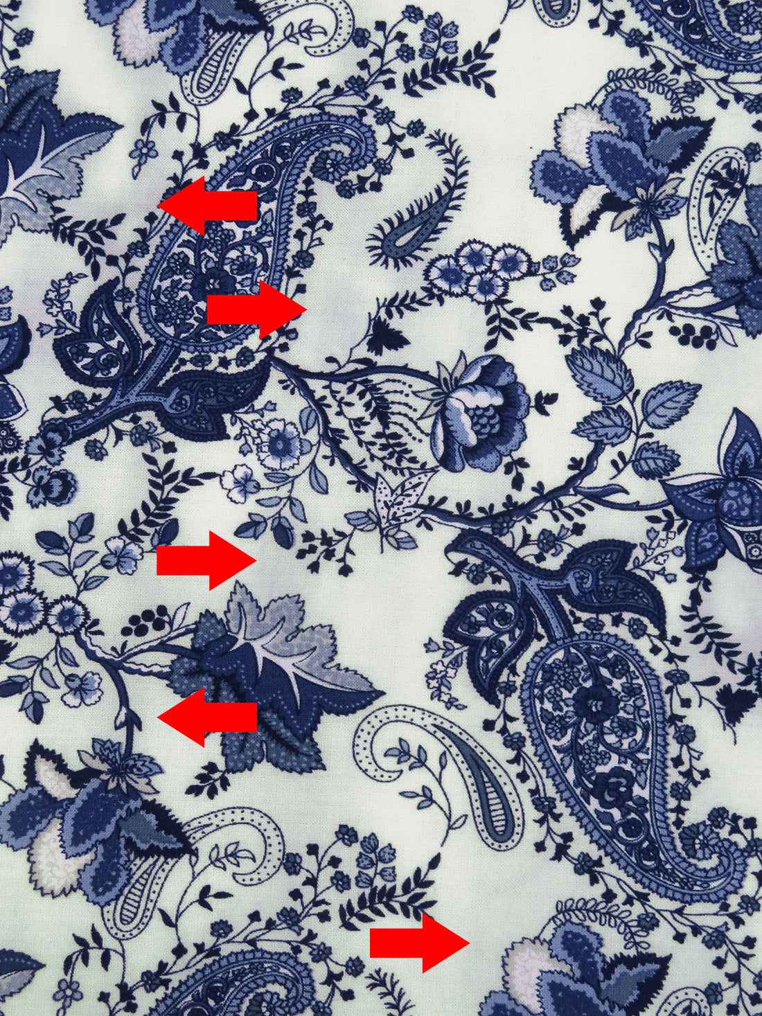 SOLD AS IS ONLY - Dark Navy/White/Dark Cornflower/Multi 100% Rayon Floral Paisley Print Challis 43W