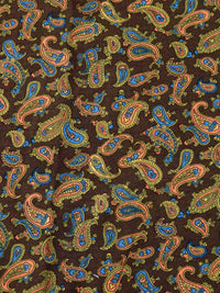 Bistre/Dark Cornflower/Dark Gold/Multi 100% Rayon Small Paisley Print Challis 43W