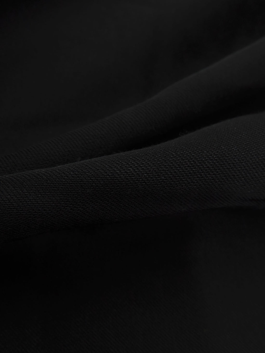 Matte Black 100% Rayon Sateen Shirting 60W