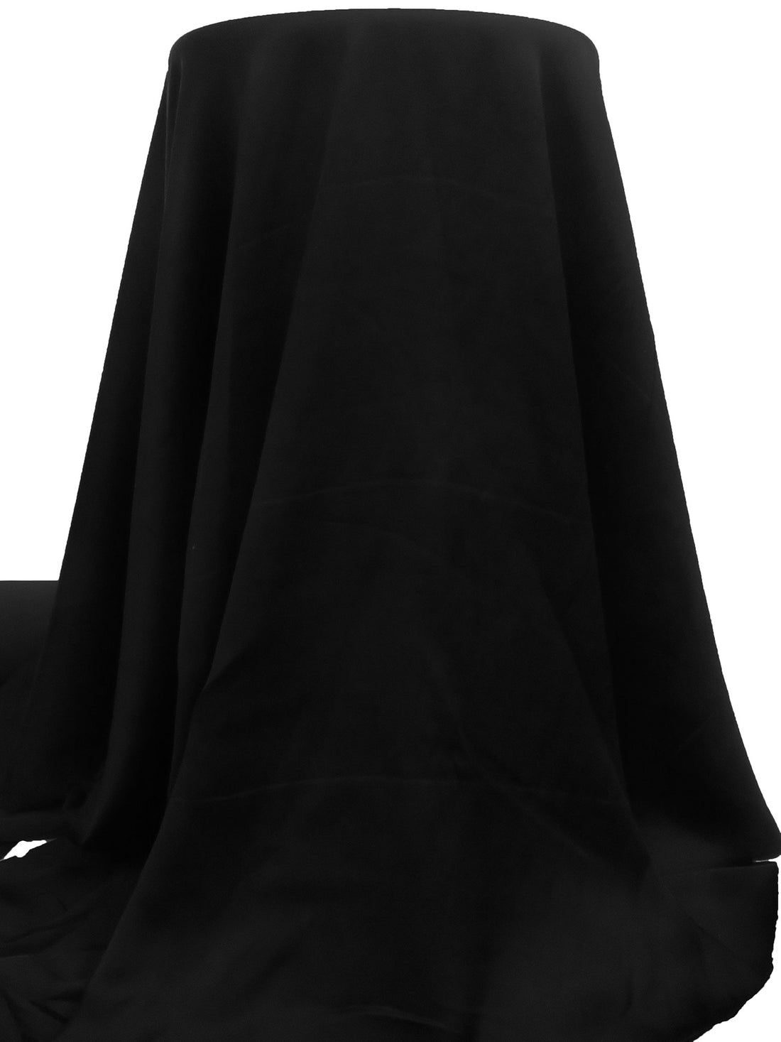 Matte Black 100% Rayon Sateen Shirting 60W