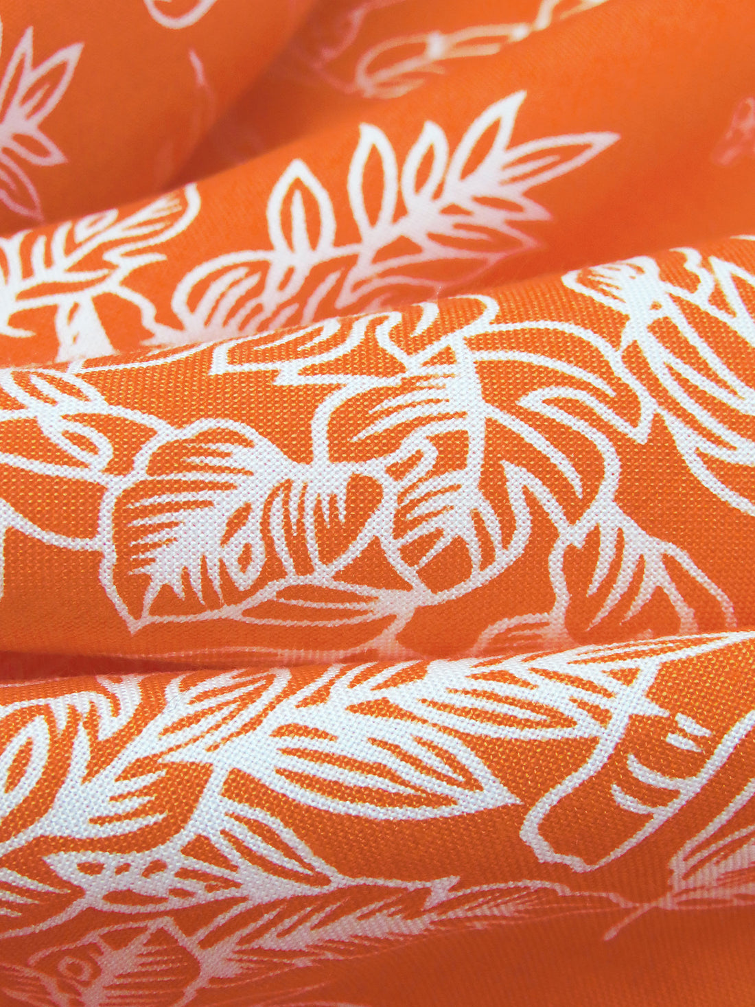 Mandarin Orange/White 100% Rayon Savanna Print Challis 44W