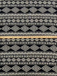 Black/Alabaster 100% Rayon Southwest Print Challis 43W