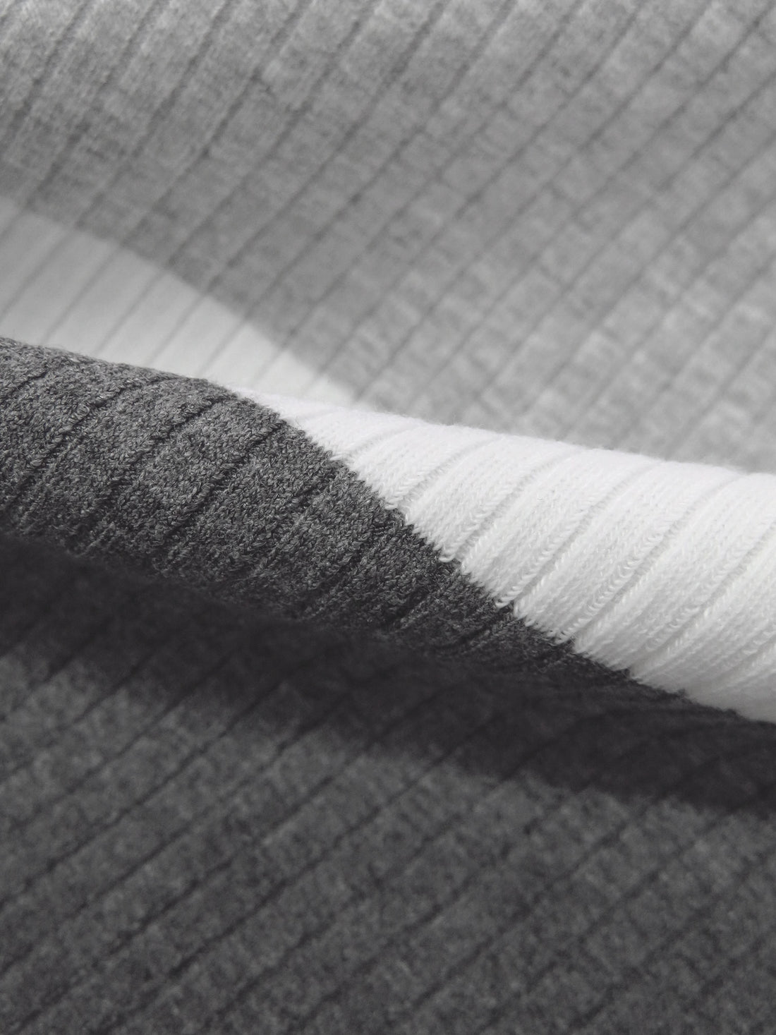 Gray Cloud/White/Charcoal Rayon/Lycra Horizontal Stripe Weave 3x6 Rib Knit 33W