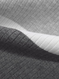 Gray Cloud/White/Charcoal Rayon/Lycra Horizontal Stripe Weave 3x6 Rib Knit 33W