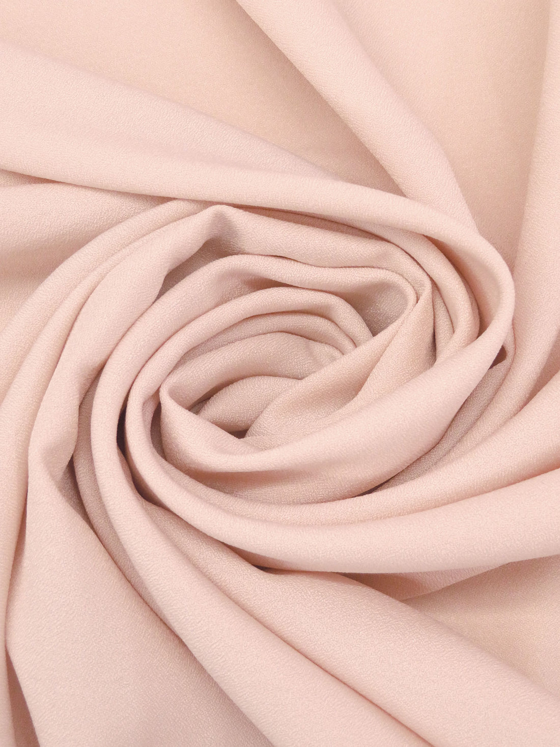 Pastel Salmon Pink 100% Polyester Crepe Blouse Weight Woven - Famous Dress Designer - 58W