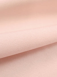 Pastel Salmon Pink 100% Polyester Crepe Blouse Weight Woven - Famous Dress Designer - 58W