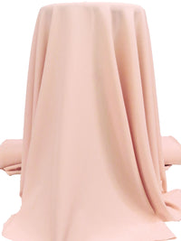 Pastel Salmon Pink 100% Polyester Crepe Blouse Weight Woven - Famous Dress Designer - 58W