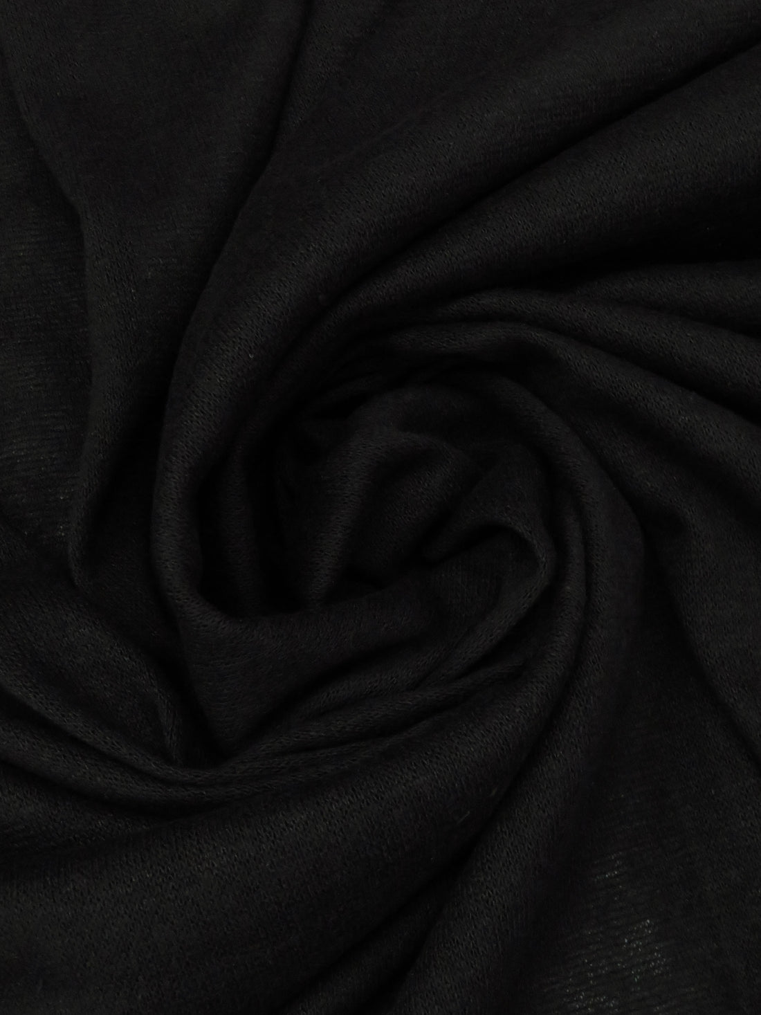 Crow Black Cotton/Polyester Sheer Sweater Knit 54W