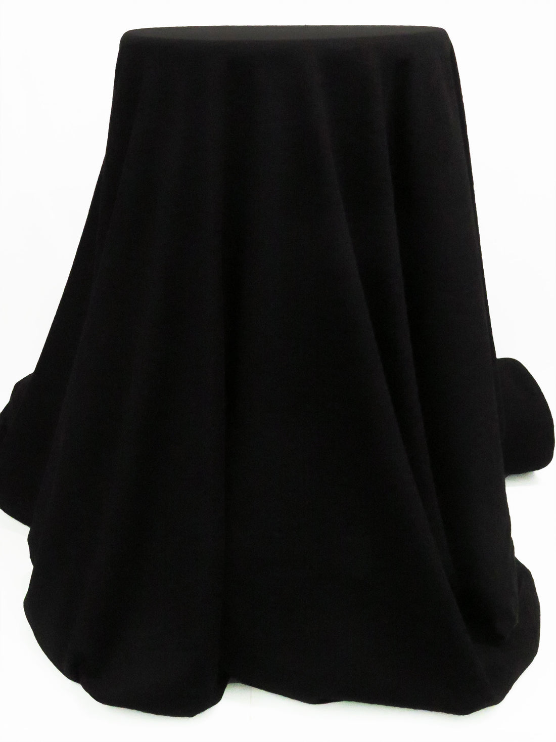 Crow Black Cotton/Polyester Sheer Sweater Knit 54W