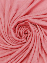 Salmon Pink Rayon/Lycra Sheer Rib Knit 60W