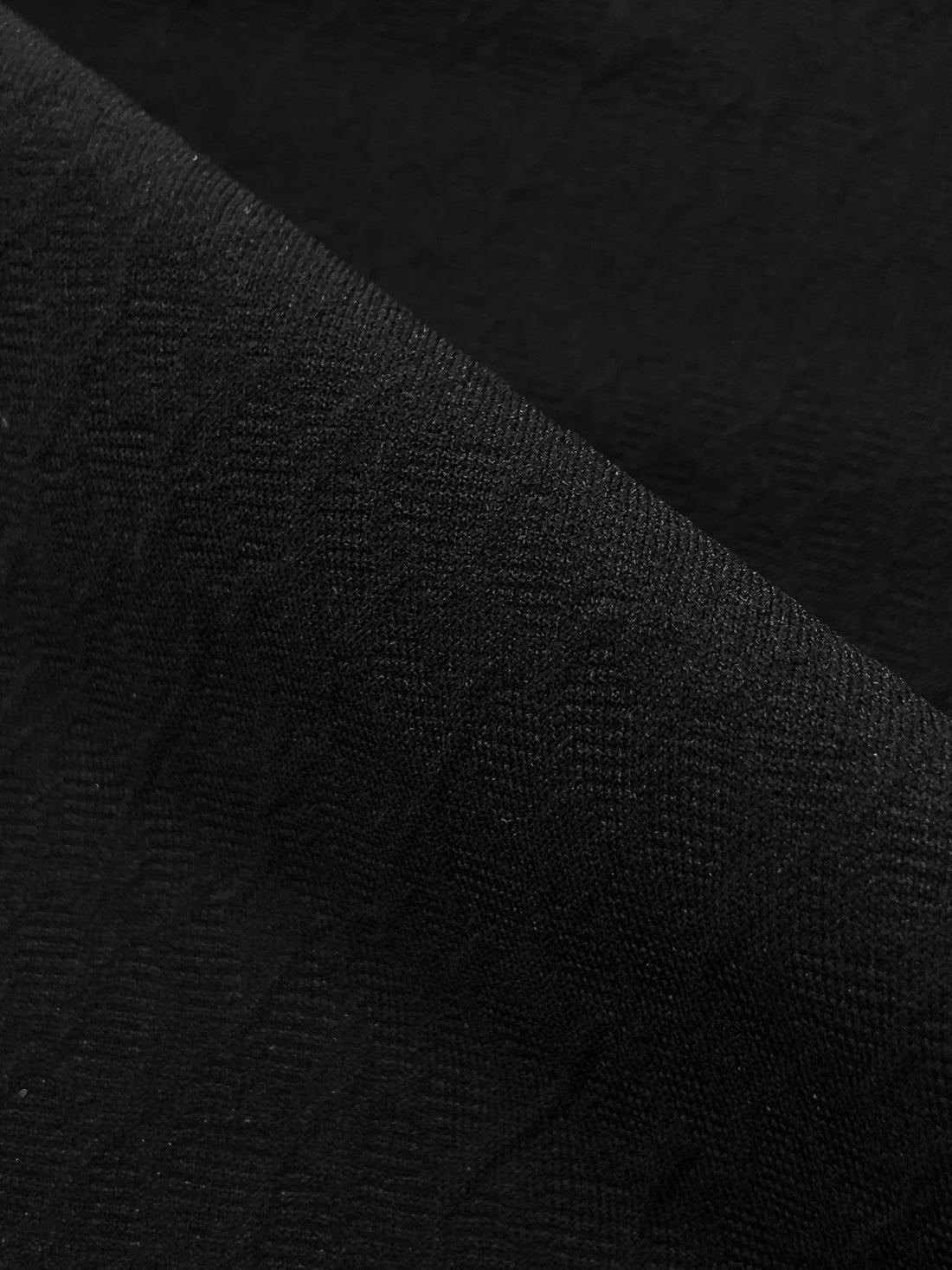 Black Polyester/Lycra Crinkle Double Knit - Famous Dress Designer - 60W