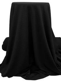 Black Polyester/Lycra Crinkle Double Knit - Famous Dress Designer - 60W