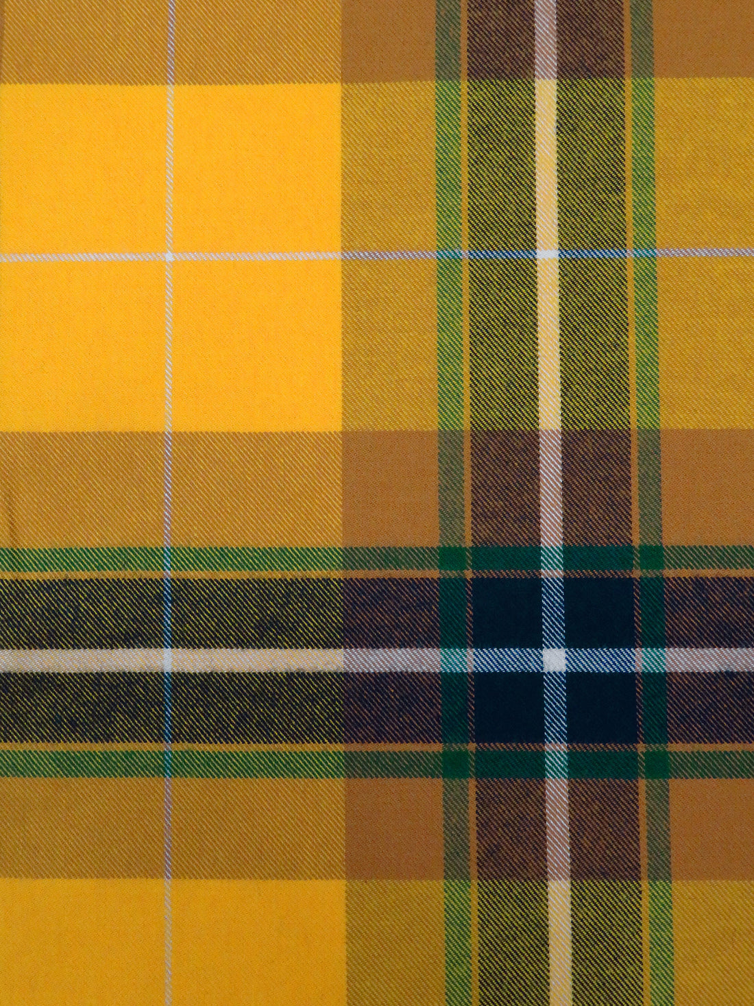 Dark Goldenrod/Dark Green/Dark Midnight Navy/Multi 100% Cotton Plaid Weave Yarn-Dyed Flannel Shirting 56W