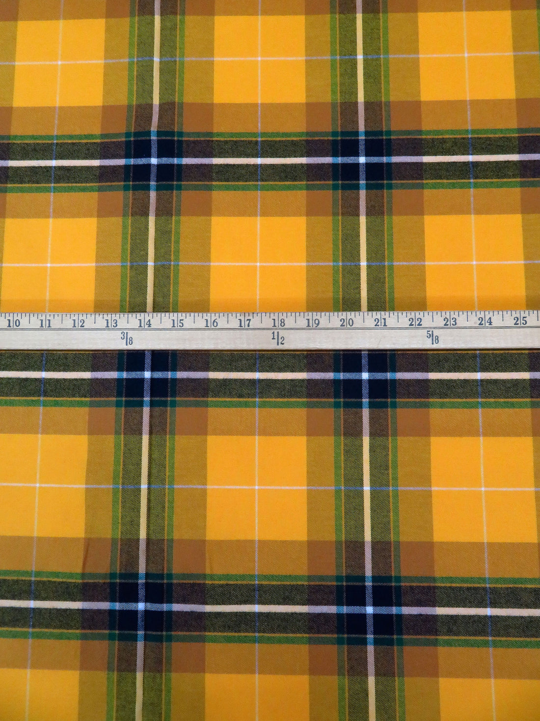 Dark Goldenrod/Dark Green/Dark Midnight Navy/Multi 100% Cotton Plaid Weave Yarn-Dyed Flannel Shirting 56W