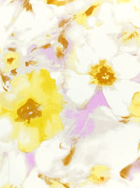 Light Orchid/Yellow/Off-White Polyester/Lycra Floral Print ITY Knit - NY Designer - 58W