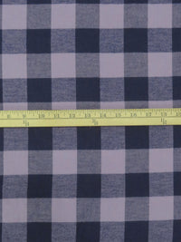 Navy/Purple Haze 100% Cotton Buffalo Plaid Flannel Shirting 60W