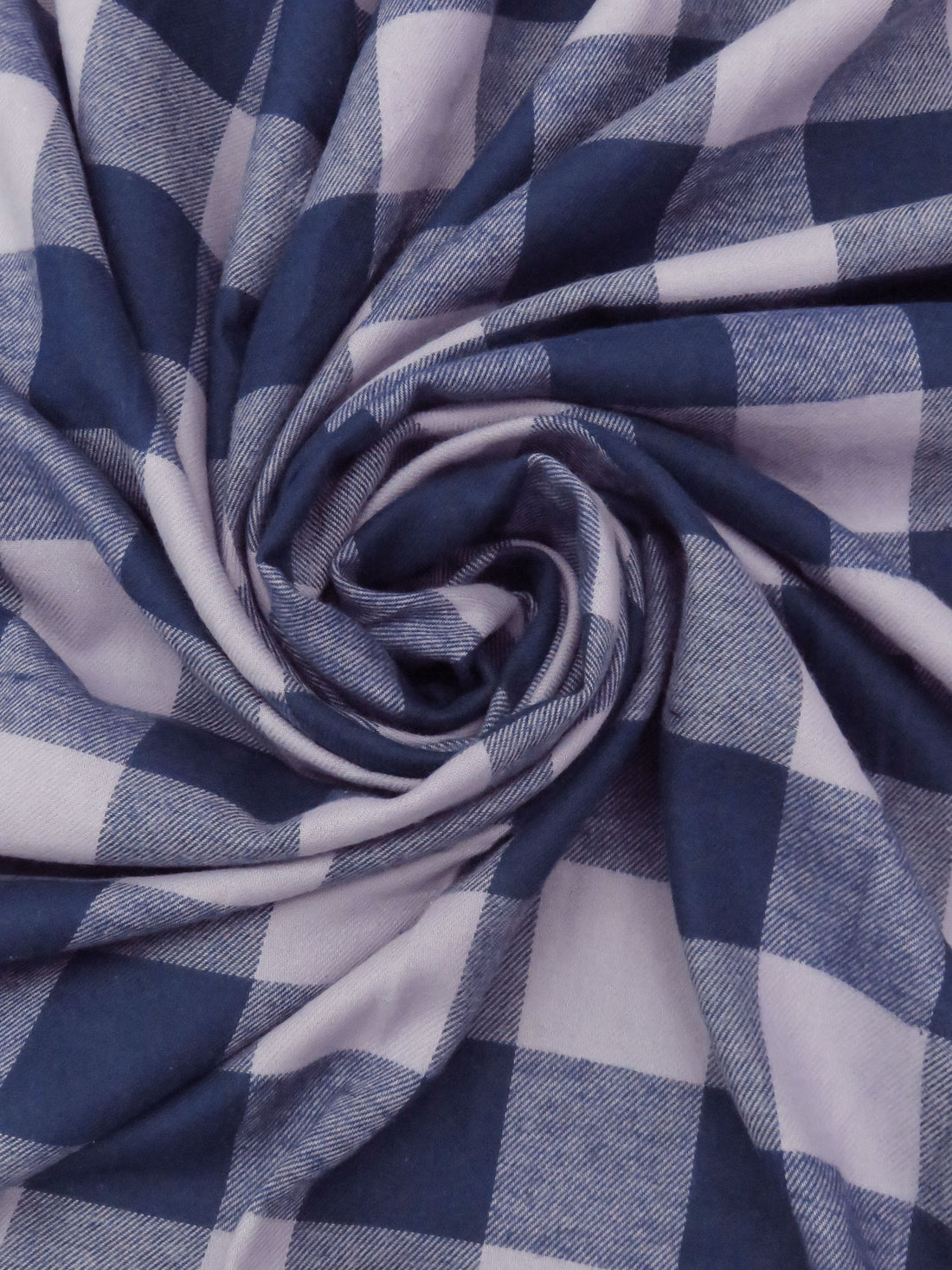 Navy/Purple Haze 100% Cotton Buffalo Plaid Flannel Shirting 60W