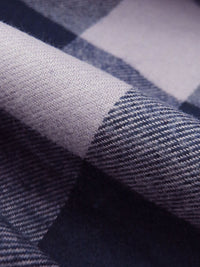 Navy/Purple Haze 100% Cotton Buffalo Plaid Flannel Shirting 60W