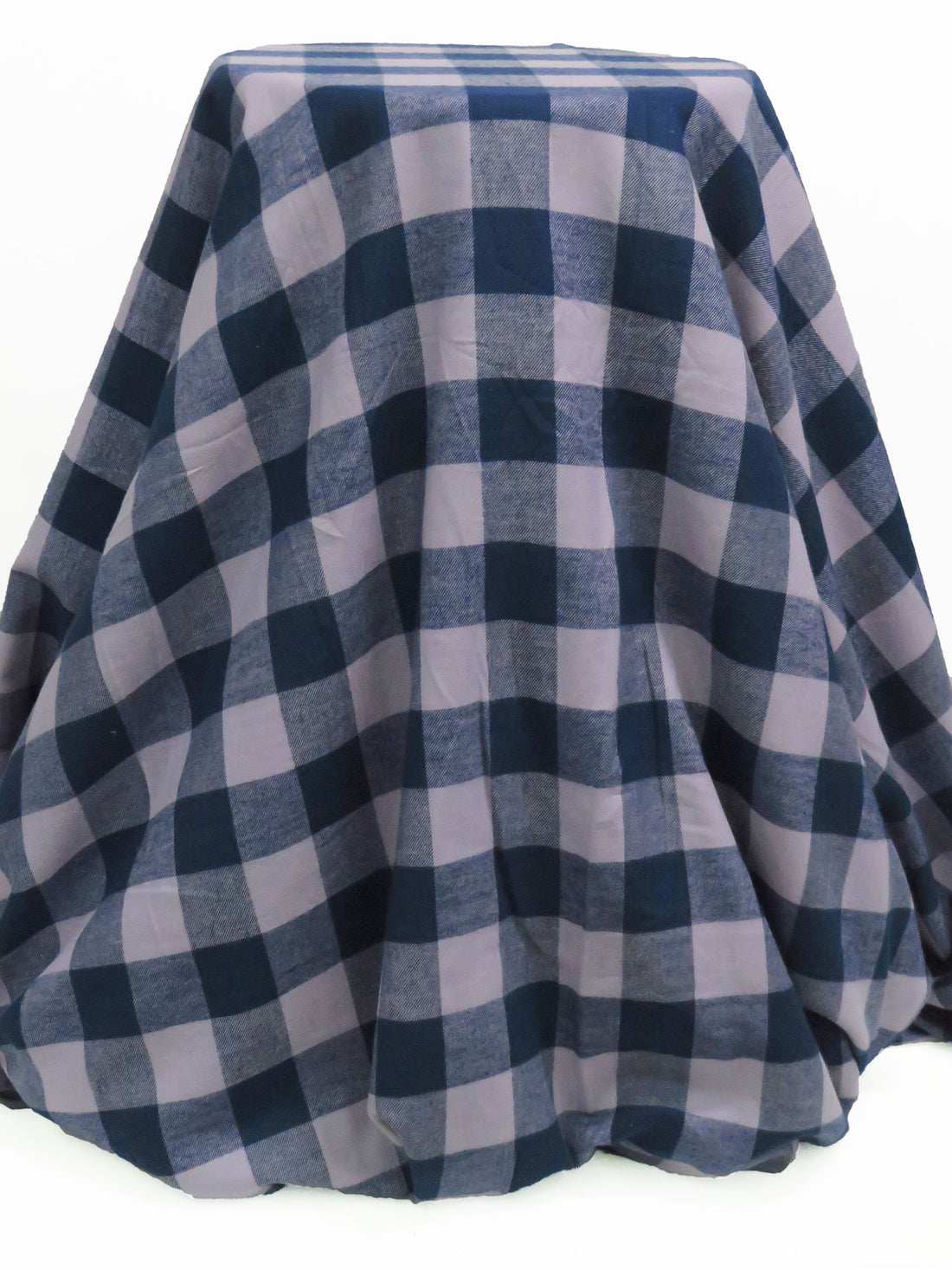 Navy/Purple Haze 100% Cotton Buffalo Plaid Flannel Shirting 60W