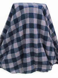 Navy/Purple Haze 100% Cotton Buffalo Plaid Flannel Shirting 60W