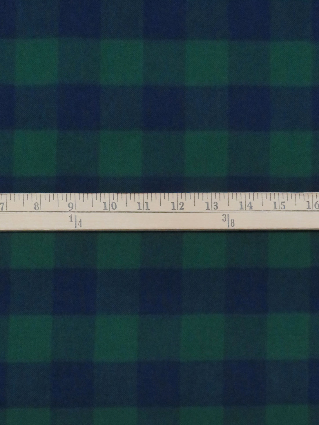 Castleton Green/Navy 100% Cotton Buffalo Plaid Flannel Shirting 58W