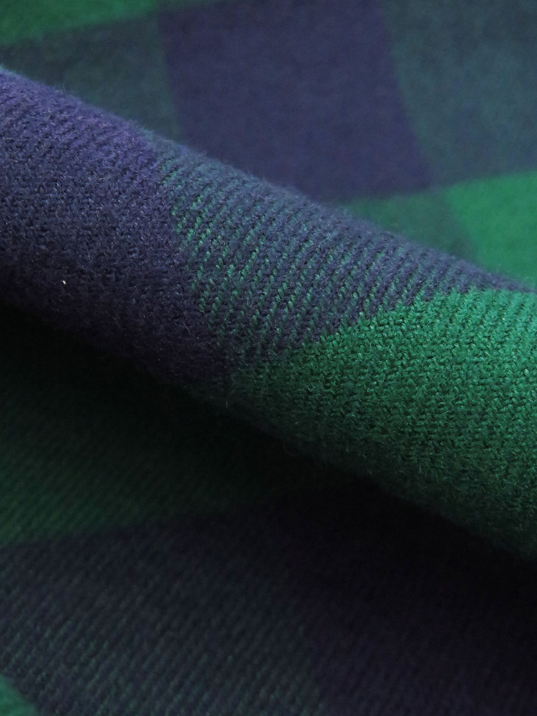 Castleton Green/Navy 100% Cotton Buffalo Plaid Flannel Shirting 58W