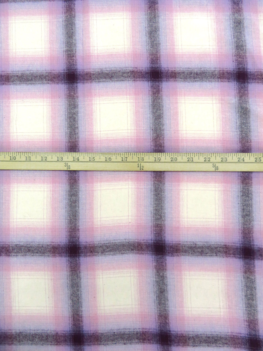 Eggshell/Pink Pearl/Lilac/Dark Vienna Roast 100% Cotton Plaid Weave Flannel Shirting 62W