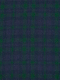 Kachi Iro Blue/Racing Green 100% Cotton Plaid Weave Flannel Shirting 62W
