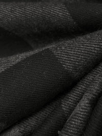 Dim Gray/Black 100% Cotton Plaid Weave Yarn-Dyed Flannel Shirting 62W