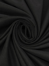 Black Polyester/Wool Flannel Suiting 58W