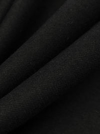 Black Polyester/Wool Flannel Suiting 58W