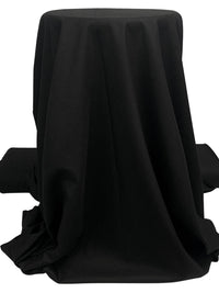 Black Polyester/Wool Flannel Suiting 58W