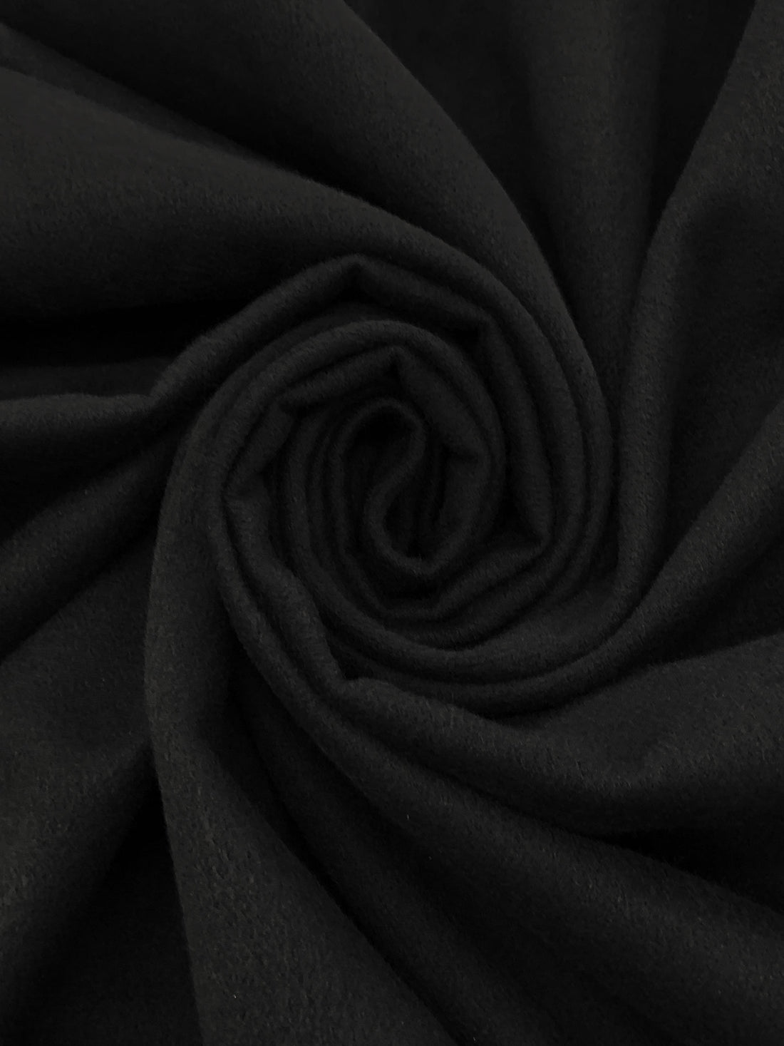 Black Polyester/Rayon Brushed Coating 58W