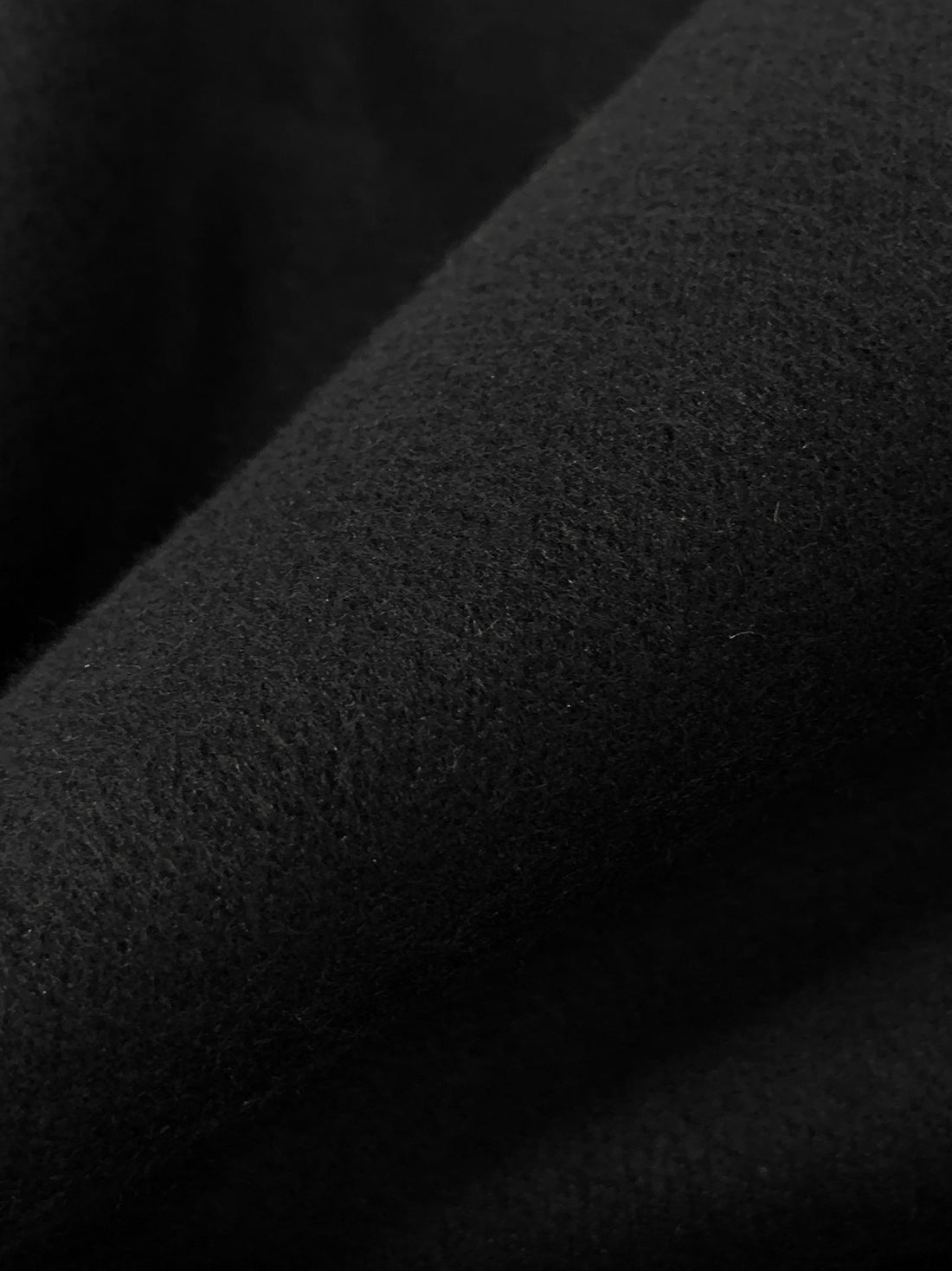 Black Polyester/Rayon Brushed Coating 58W