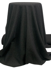 Dark Charcoal Polyester/Wool Heathered Flannel Suiting 58W
