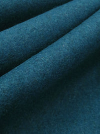 Deep Ocean Blue Polyester/Wool Melton Coating 58W