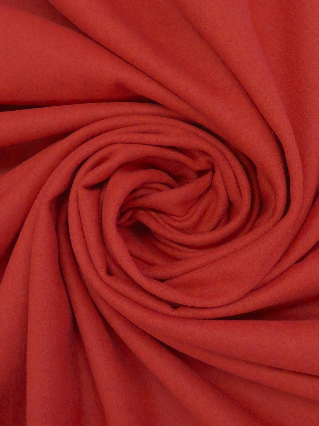 Fire Brick Red Polyester/Wool Melton Coating 60W