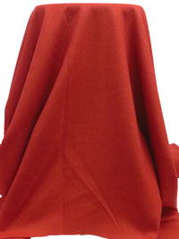 Fire Brick Red Polyester/Wool Melton Coating 60W
