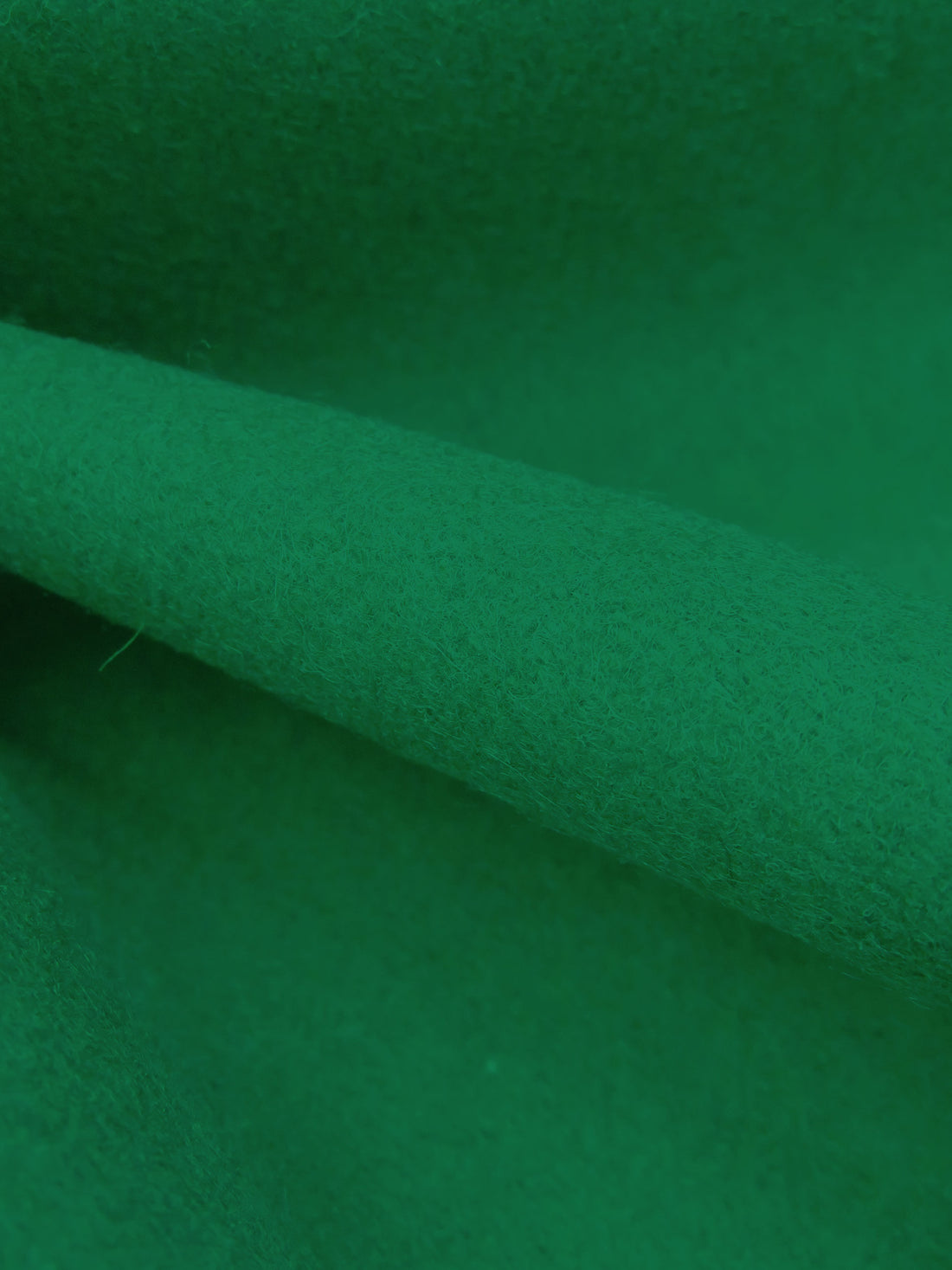 British Racing Green Polyester/Wool Melton Coating 58W