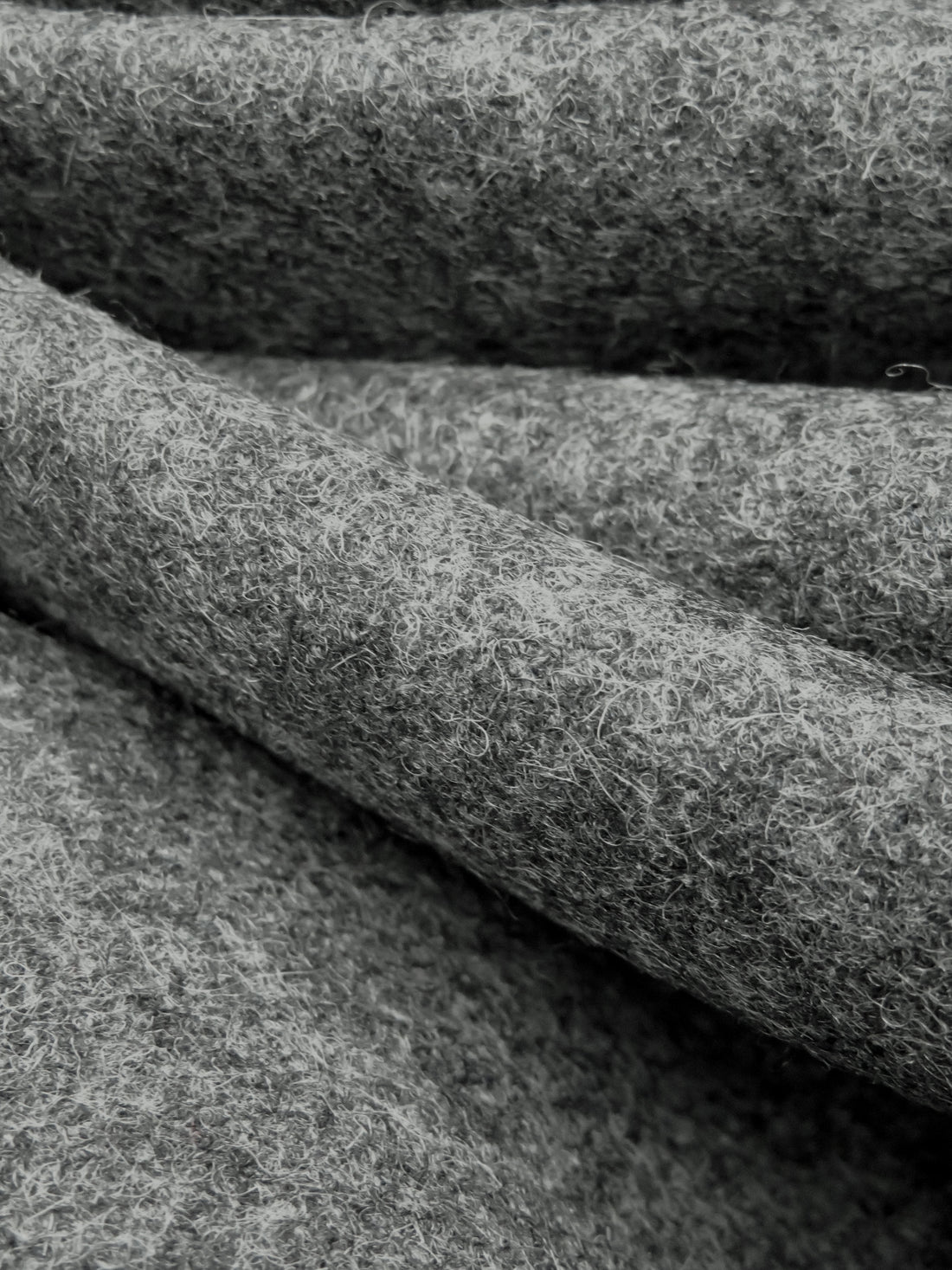 Charcoal Gray Polyester/Wool Melton Coating 60W