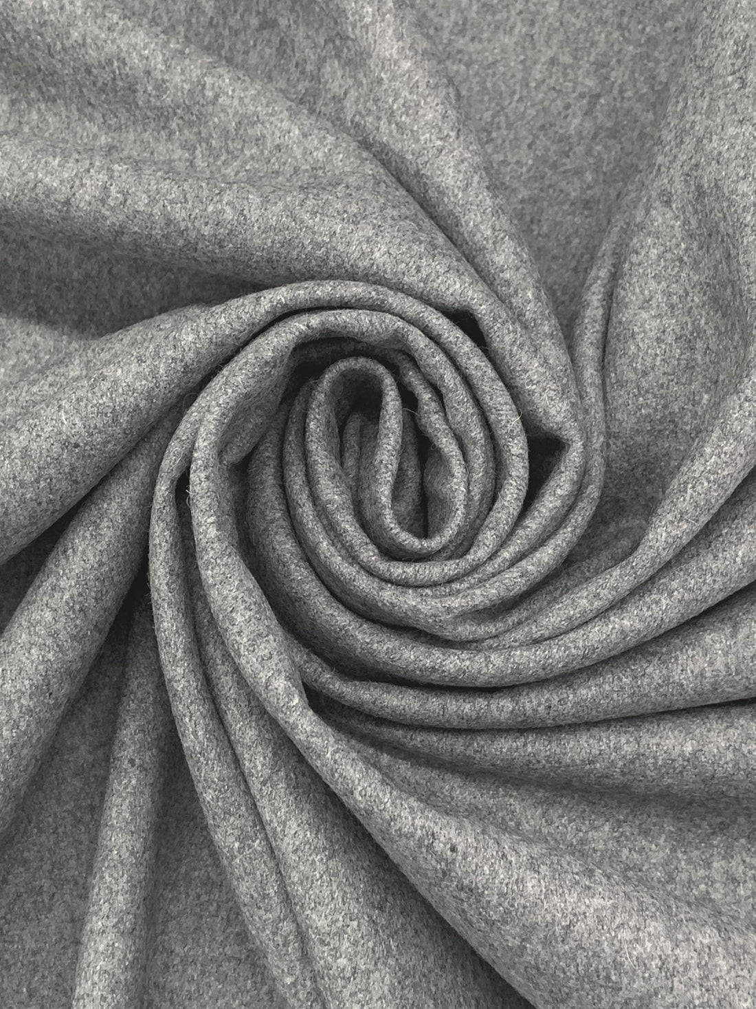 Light Gray Polyester/Wool Heathered Melton Coating 60W