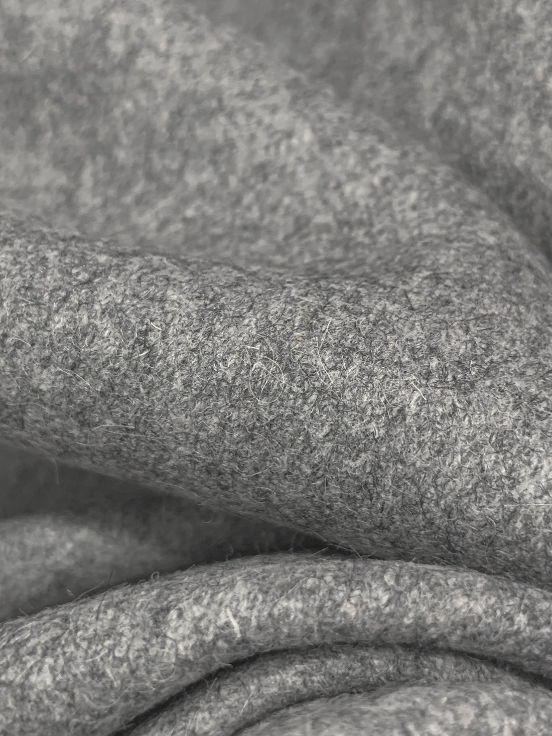 Light Gray Polyester/Wool Heathered Melton Coating 60W