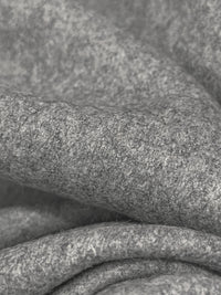Light Gray Polyester/Wool Heathered Melton Coating 60W