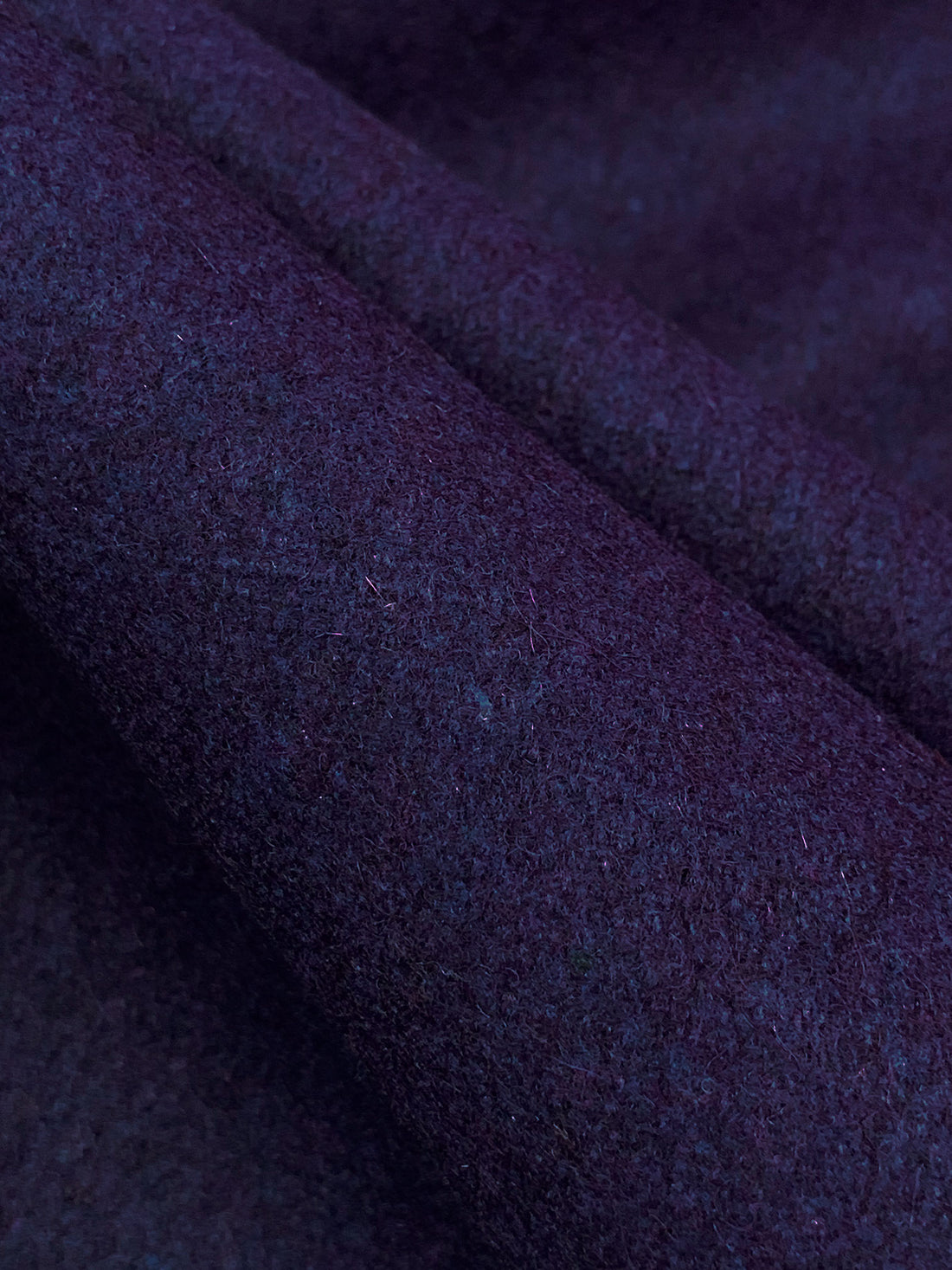Purple Polyester/Wool Melton Coating 60W