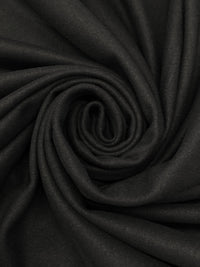 Black Polyester/Wool Melton Coating 58W