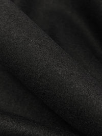 Black Polyester/Wool Melton Coating 58W
