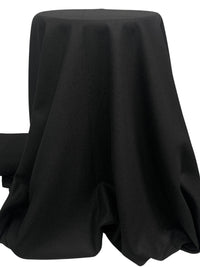 Black Polyester/Wool Melton Coating 58W