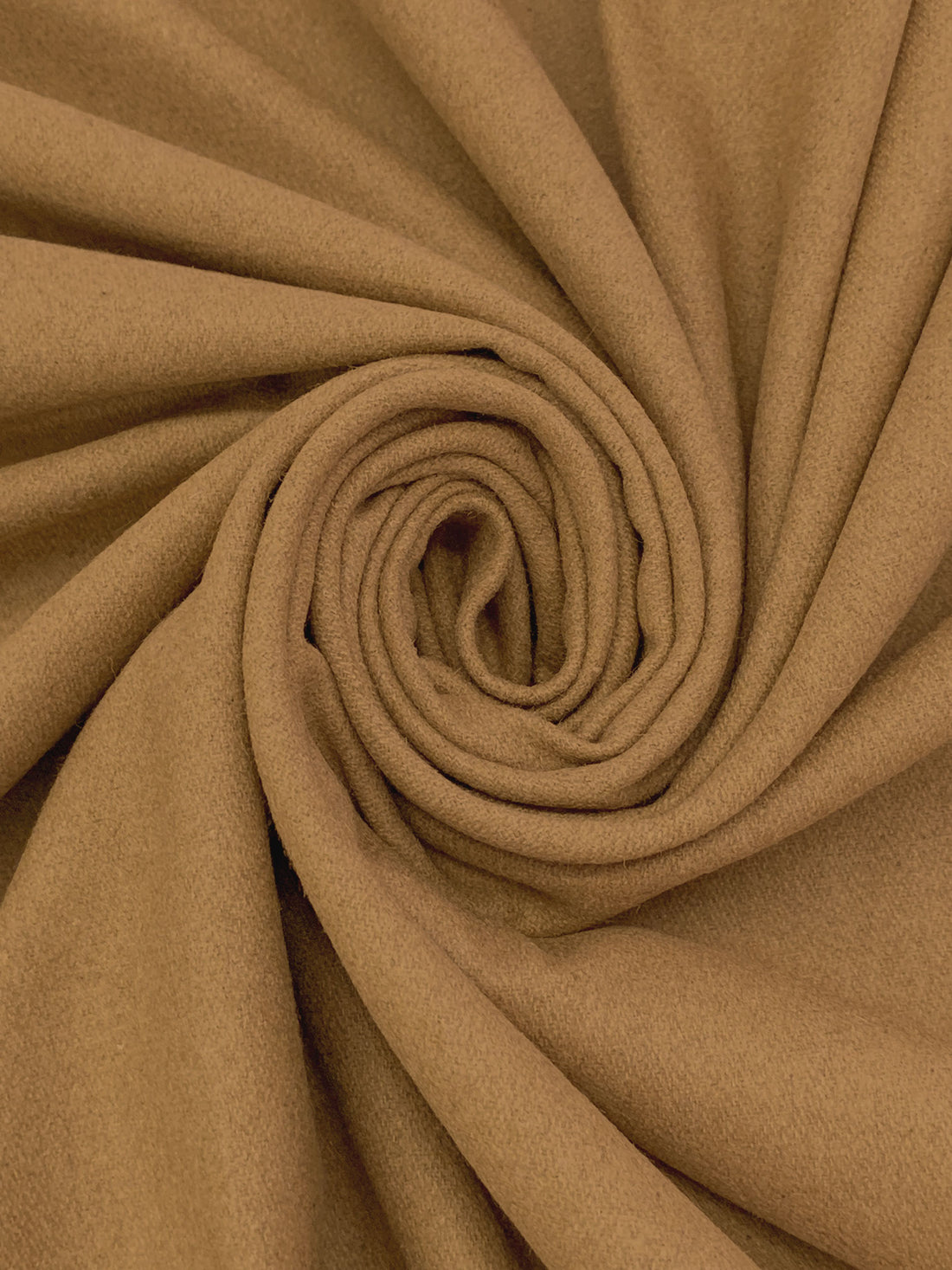 Medium Tan Polyester/Wool Melton Coating 58W