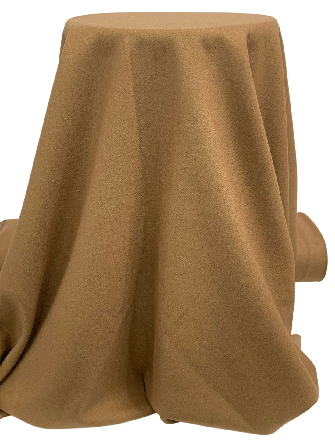 Medium Tan Polyester/Wool Melton Coating 58W